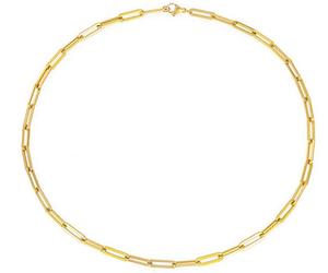 Collana con Ciondolo a Forma di graffetta in Oro 18 carati con Ciondolo a Catena con Catena satellitare Collana con Gioielli delicati per Le Donne Lovely And Professional