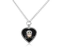 Collana con ciondolo a forma di gufo in piedi su un ramo, urna per ceneri a forma di cuore, collana commemorativa per animali domestici