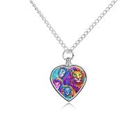 Collana con ciondolo a forma di leone selvatico per ceneri e cuore, collana commemorativa per animali domestici