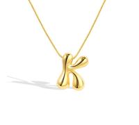 Collana con ciondolo a forma di lettera dalla A alla Z, placcata in oro, per sorella o figlia, Acciaio inossidabile