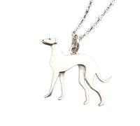 Collana con ciondolo a forma di levriero in argento sterling 925, motivo: orgoglio per gli animali domestici, regalo per il proprietario, razza sprinter, cane, amico a quattro zampe, per tutti i