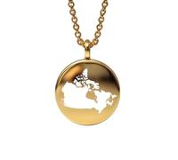 Collana con ciondolo a forma di mappa del Canada in argento sterling 925, gioiello rotondo per uomo e donna, cavo da 45 cm, souvenir di viaggio, regalo, gioiello minimalista con mappa |LKN_MAP_00661