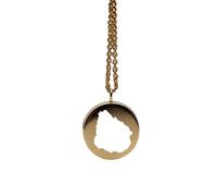 Collana con ciondolo a forma di mappa dell'Uruguay in argento sterling 925, gioiello rotondo per uomo e donna, cavo da 45 cm, souvenir di viaggio, regalo, gioiello minimalista con mappa |LKN_MAP_00313