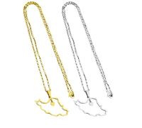 Collana con ciondolo a forma di mappa iraniana, gioiello patriottico e pace, regalo per uomini e donne, Misura unica, Metallo, Non pietra preziosa