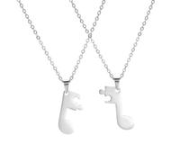 Collana con ciondolo a forma di nota musicale con puzzle personalizzato coppia amanti amicizia set collana puzzle gioielli di corrispondenza