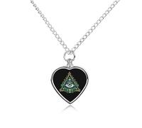 Collana con ciondolo a forma di occhio massonico con occhi che vedono gli Illuminati
