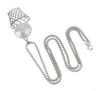Collana con ciondolo a forma di pallone da basket, con cornice da basket, progettata per un'autentica espressione di stile di vita urbano (oro)