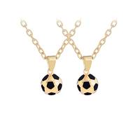 Collana con ciondolo a forma di pallone da calcio per donne e uomini, con ciondolo a forma di pallone da calcio 3D, per migliori amici, collana dell'amicizia per 2 gioielli
