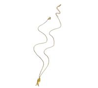 Collana con ciondolo a forma di pesce dal design unico, in acciaio inox, impermeabile, accessorio per donne, forniture per feste, gioielli impermeabili per feste, One Size, come descritto, come