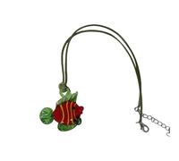 Collana con ciondolo a forma di pesce, delicata collana regolabile, comoda collana per il collo, adatta per varie occasioni, gioielli fatti a mano con dopamina, One Size, come descritto, come