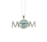 Collana con ciondolo a forma di pesce e cocco tropicale, art déco, alla moda, regalo per la festa della mamma, nonna, regalo di compleanno, Medio
