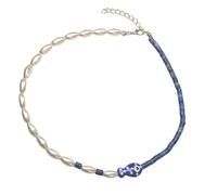 Collana con ciondolo a forma di pesce pagliaccio alla moda con ciondolo colorato a forma di pesce pagliaccio, accessorio distintivo con perline per il collo, collana artigianale unica, One Size, come