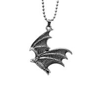 Collana con ciondolo a forma di pipistrello gotico, elegante gioiello in lega, unico gotico, per stili unici e occasioni speciali misteriosi