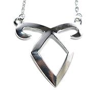 Collana con ciondolo a forma di runa, con motivo Shadowhunter (The Mortal Instruments), Clary Fray, in scatola di velluto e acciaio inossidabile, colore: Black