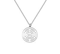Collana con ciondolo a forma di ruota di ecate Strophalos di Hekate in puro acciaio inossidabile e catena a serpente, idea regalo, 2.3, Acciaio inossidabile