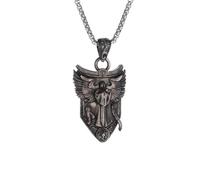 Collana con ciondolo a forma di scudo della morte, stile retrò, gotico, da uomo, alla moda, per ciclismo,