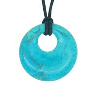 Collana con ciondolo a forma di segno zodiacale con vera pietra preziosa portafortuna - Tutti i dodici segni zodiacali disponibili, Misura unica, Gemma, Corniola Turchese Ossidiana