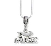 Collana con ciondolo a forma di serpente "I Love Heart"
