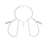 Collana con ciondolo a forma di serpente per donna Nightclub Nappe in metallo serpente Accessori per discoteca Accessori per discoteca Argento Catene oro per le donne per costume da bagno Dimensioni