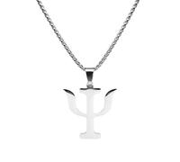 Collana con ciondolo a forma di simbolo della psicologia, in acciaio inossidabile, per sensibilizzazione e scoperta della salute mentale