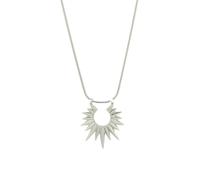 Collana con ciondolo a forma di sole e luna, audace gioiello con catena testurizzata, elegante finitura placcata, lunghezza regolabile per stili spigolosi di tutti i giorni e occasioni speciali