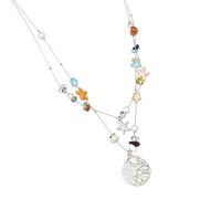 Collana con ciondolo a forma di stella marina e conchiglie multicolori, per donne che amano gli stili costieri alla moda con conchiglie, One Size, come descritto, come descritto