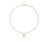 Collana con ciondolo a forma di stella marina in oro per donna collana con ciondolo a forma di stella marina bianca con perline bianche collane girocollo estive spiaggia oceano gioielli regali, one