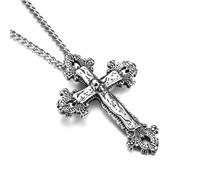 Collana con ciondolo a forma di teschio gotico in acciaio inox, unisex, gioiello vintage, regalo simboleggia la vita e la morte, elegante pezzo alla moda per tutti i giorni, argento