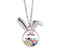 Collana con ciondolo a forma di testa di cappello con occhiali, per carnevale di Venezia, idea regalo