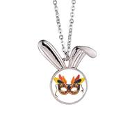 Collana con ciondolo a forma di testa di piuma, per carnevale di Venezia, idea regalo