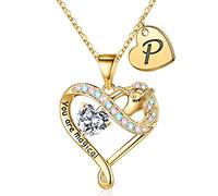 Collana con ciondolo a forma di unicorno, placcata in oro 14 carati, con zirconia cubica colorata, con ciondolo a forma di unicorno, per ragazze e donne, placcato oro, cubico