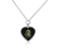 Collana con ciondolo a forma di urna a forma di chitarra, a forma di cuore, ideale per la cremazione degli animali domestici