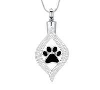 Collana con ciondolo a forma di urna commemorativa per ceneri con l'occhio del mio cuore, per donne e uomini, Acciaio inossidabile, Nessuna pietra preziosa