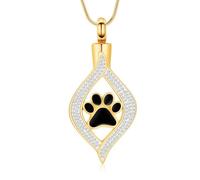 Collana con ciondolo a forma di urna commemorativa per ceneri con l'occhio del mio cuore, per donne e uomini, Acciaio inossidabile, Nessuna pietra preziosa