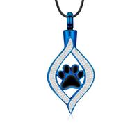 Collana con ciondolo a forma di urna commemorativa per ceneri con l'occhio del mio cuore, per donne e uomini, Acciaio inossidabile, Nessuna pietra preziosa