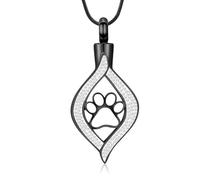 Collana con ciondolo a forma di urna commemorativa per ceneri con l'occhio del mio cuore, per donne e uomini, Acciaio inossidabile, Nessuna pietra preziosa
