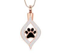 Collana con ciondolo a forma di urna commemorativa per ceneri con l'occhio del mio cuore, per donne e uomini, Acciaio inossidabile, Nessuna pietra preziosa