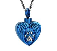 Collana con ciondolo a forma di urna funebre per ceneri di cane/gatto, simbolo dell'infinito, medaglione commemorativo, Acciaio inossidabile, Nessuna pietra preziosa