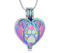 Collana con ciondolo a forma di urna funebre per ceneri di cane/gatto, simbolo dell'infinito, medaglione commemorativo, Acciaio inossidabile, Nessuna pietra preziosa