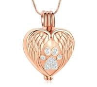 Collana con ciondolo a forma di urna funebre per ceneri di cane/gatto, simbolo dell'infinito, medaglione commemorativo, Acciaio inossidabile, Nessuna pietra preziosa