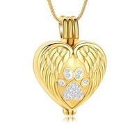 Collana con ciondolo a forma di urna funebre per ceneri di cane/gatto, simbolo dell'infinito, medaglione commemorativo, Acciaio inossidabile, Nessuna pietra preziosa