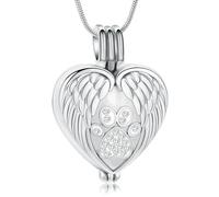 Collana con ciondolo a forma di urna funebre per ceneri di cane/gatto, simbolo dell'infinito, medaglione commemorativo, Acciaio inossidabile, Nessuna pietra preziosa