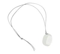 Collana con ciondolo a pettine di moda con cordino regolabile collana perfetta per esprimere l'individualità quotidiana ogni giorno, Oval, come descritto, come descritto