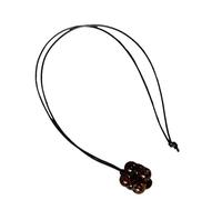 Collana con ciondolo a strati contemporanea sottile catena nera gioiello estetico coreano accessorio per abiti streetwear versatile collana minimalista quotidiana, Misura unica, come descritto, come