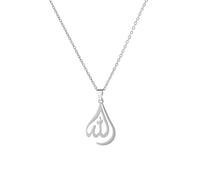 Collana con ciondolo Allah Collana con simbolo di Allah musulmano islamico Collana da uomo in acciaio inossidabile Collana con luna crescente Eid Regalo Gioielli con fascino religioso per donna Uomo
