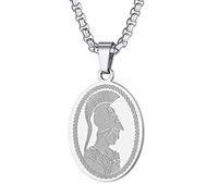 Collana con ciondolo Athena la dea della saggezza, per donne e uomini, mitologia greca, collana girocollo di protezione, medaglione custode, amuleti, idea regalo, Acciaio inossidabile