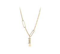 Collana con ciondolo bianco, alla moda, stile hip hop/rock, da donna, alla moda, da indossare tutti i giorni