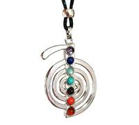 Collana con ciondolo Cho Ku Rei pietra preziosa chakra placcato argento...