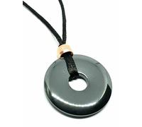 Collana con ciondolo ciambella ematite protezione rame e pietre preziose...
