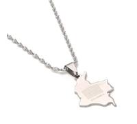 Collana con Ciondolo con Mappa della Colombia - Ciondolo con Bandiera 50 Cm Catena con Clavicola, Girocolli per Donne Uomini Ragazze Accessori per Gioielli di Moda Regalo di Nata